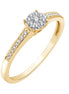 Solitaire Accompagné Serti Clos Diamant 0,1ct