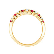 Half Eternity Ruby & Diamond Ring 0.26ct