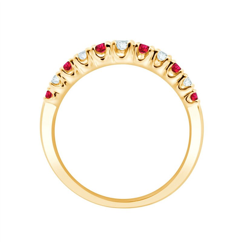 Half Eternity Ruby & Diamond Ring 0.26ct