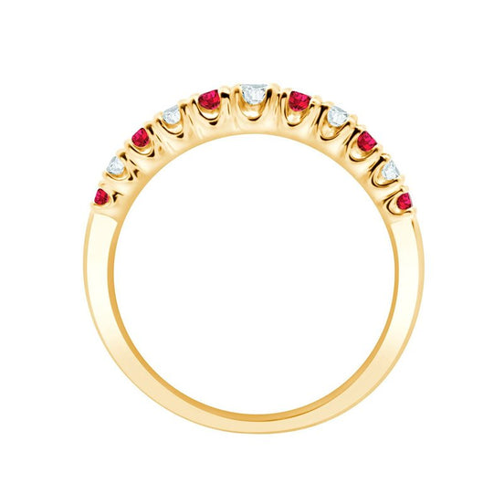 Half Eternity Ruby & Diamond Ring 0.26ct