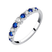 Demi Alliance Saphir & Diamants 0,26ct