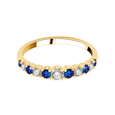 Demi Alliance Saphir & Diamants 0,26ct
