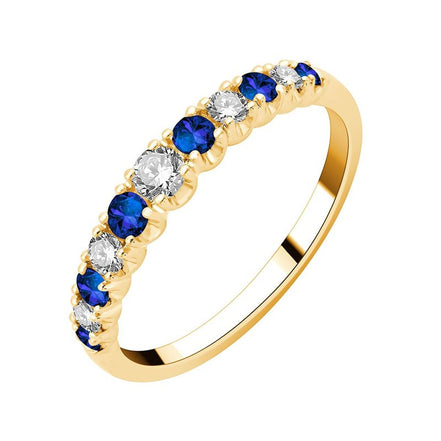 Demi Alliance Saphir & Diamants 0,26ct
