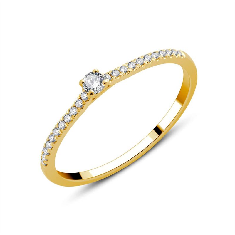 Solitaire Serti Clos Diamant 0,12ct