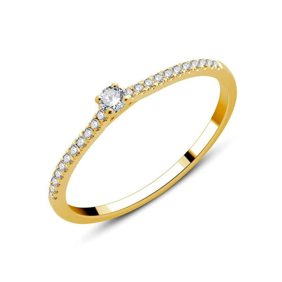 Solitaire Serti Clos Diamant 0,12ct
