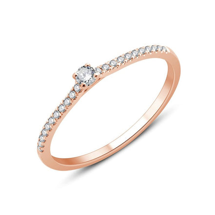 Solitaire Serti Clos Diamant 0,12ct
