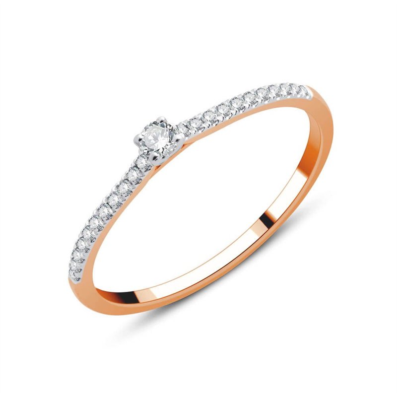 Solitaire Serti Clos Diamant 0,12ct
