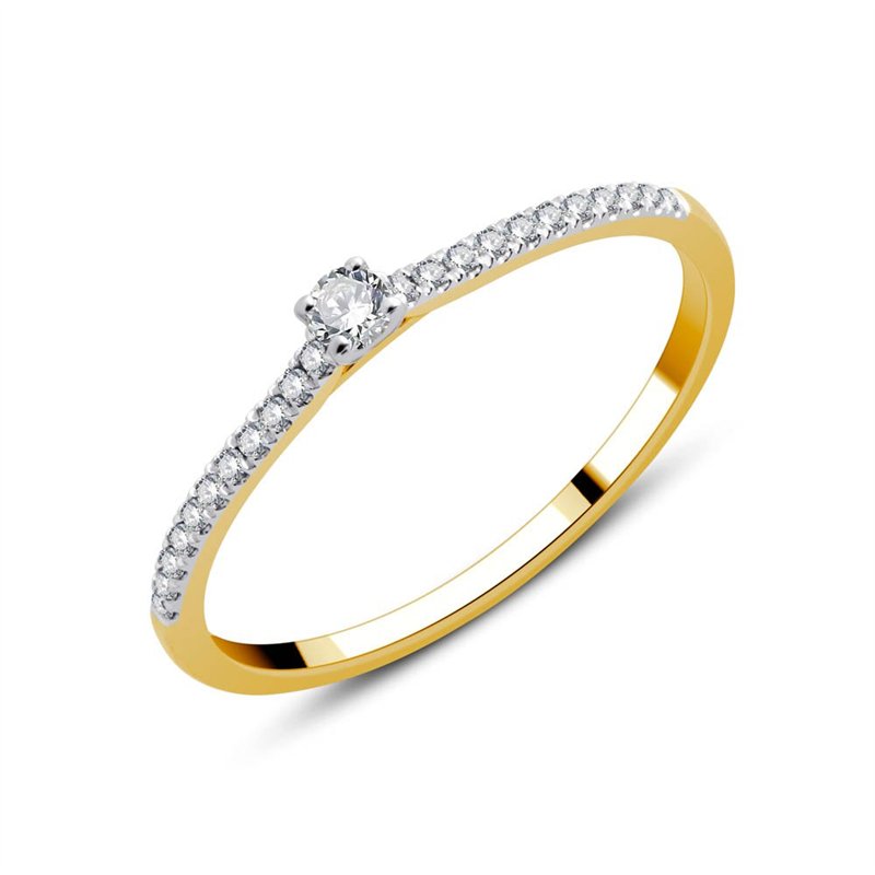 Solitaire Serti Clos Diamant 0,12ct