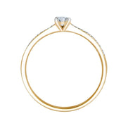 Solitaire, Solitaire Accompagné Diamant 0,22ct