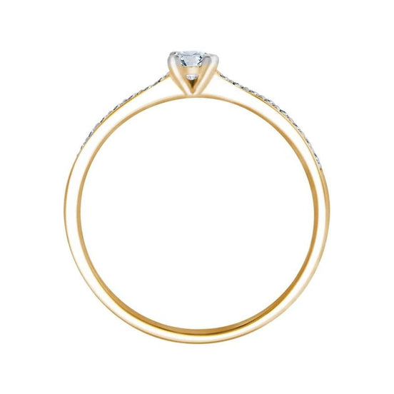 Solitaire, Solitaire Accompagné Diamant 0,22ct