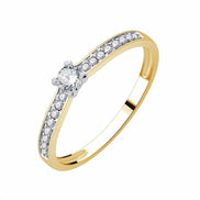 Solitaire, Solitaire Accompagné Diamant 0,22ct