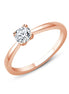 Bague, Solitaire Serti Clos Diamant 0,4ct
