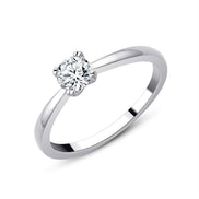 Bague, Solitaire Serti Clos Diamant 0,4ct