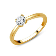 Bague, Solitaire Serti Clos Diamant 0,4ct