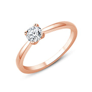 Bague, Solitaire Serti Clos Diamant 0,4ct