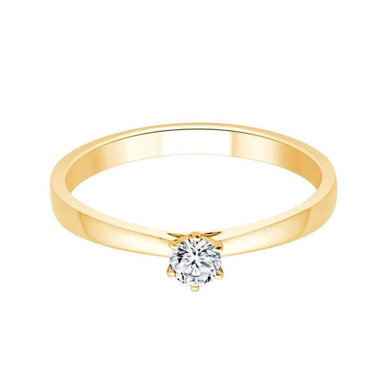 Solitaire Serti Clos Diamant 0,15ct II