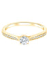 Solitaire Accompagné Serti Clos Diamant 0,27ct