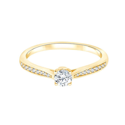 Solitaire Accompagné Serti Clos Diamant 0,27ct