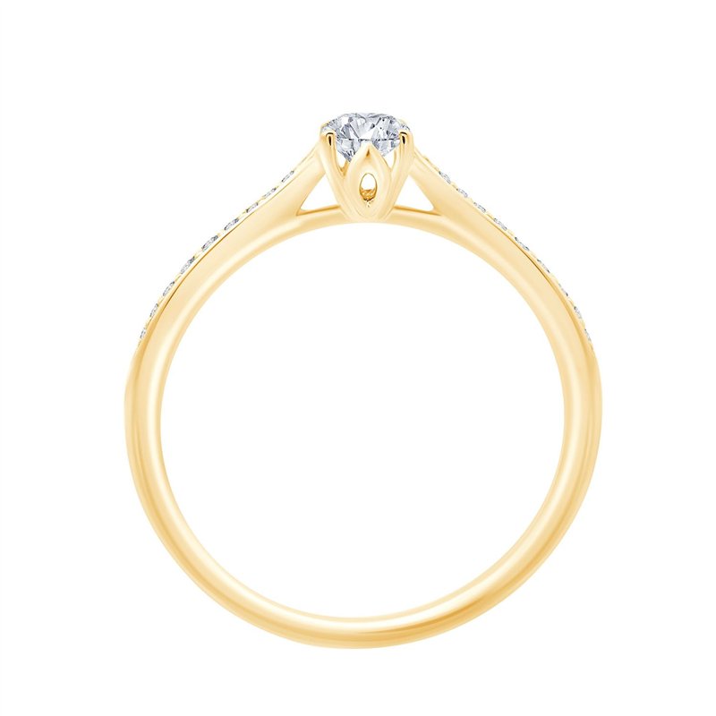 Solitaire Accompagné Serti Clos Diamant 0,27ct