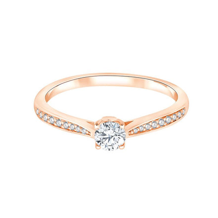 Solitaire Accompagné Serti Clos Diamant 0,27ct