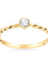 Solitaire Serti Clos Diamant 0,07ct I