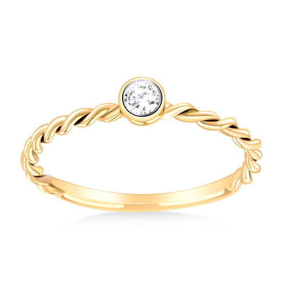 Solitaire Serti Clos Diamant 0,07ct I