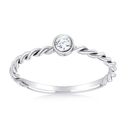 Solitaire Serti Clos Diamant 0,07ct I