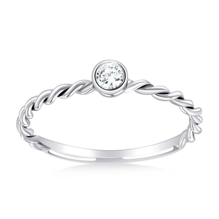 Solitaire Serti Clos Diamant 0,07ct I