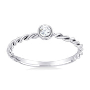 Solitaire Serti Clos Diamant 0,07ct I