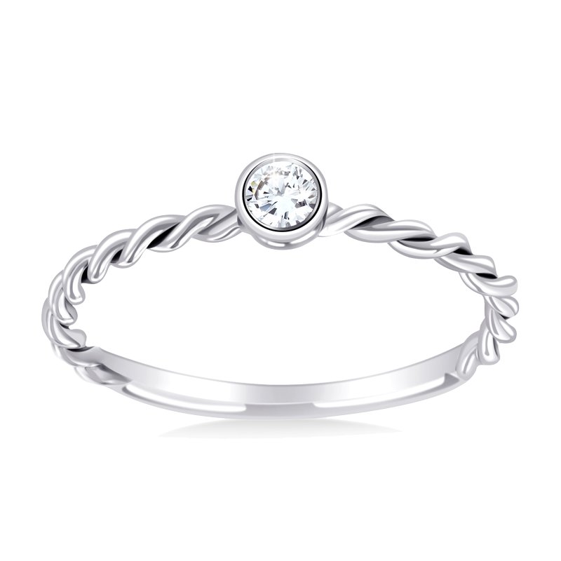 Solitaire Serti Clos Diamant 0,07ct I