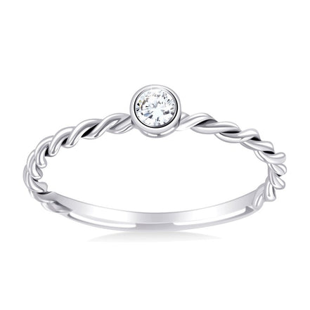 Solitaire Serti Clos Diamant 0,07ct I