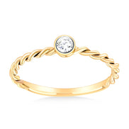 Solitaire Serti Clos Diamant 0,07ct I