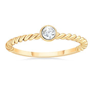 Solitaire Serti Clos Diamant 0,09ct II