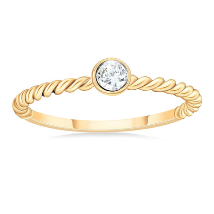 Solitaire Serti Clos Diamant 0,09ct II