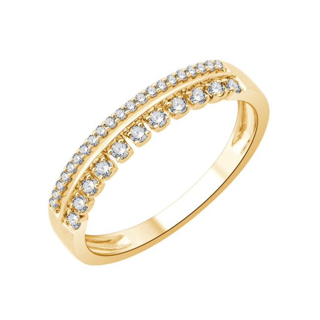 Bague, alliance ronde diamant 0,18ct
