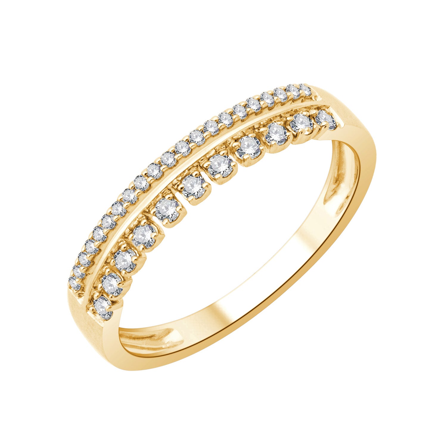 Bague, alliance ronde diamant 0,18ct