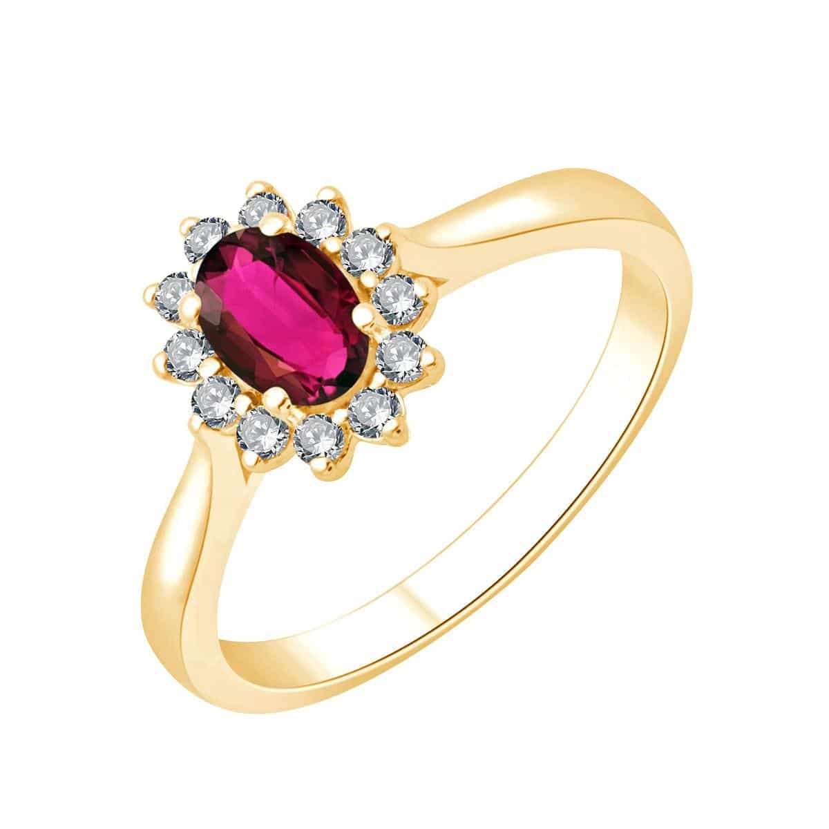 Sertie Clos Rubis & Diamants 0,16ct