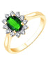 Oval Emerald & Diamond 0.22ct