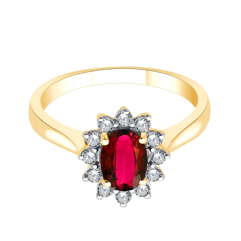 Serti Clos Ovale Rubis & Diamants 0,22ct