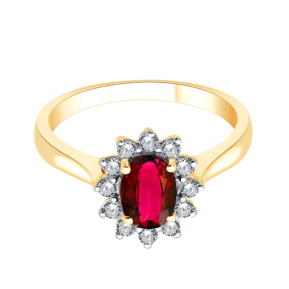 Serti Clos Ovale Rubis & Diamants 0,22ct