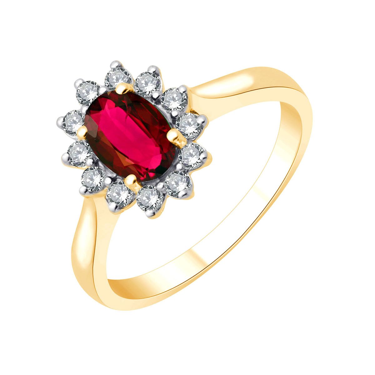 Serti Clos Ovale Rubis & Diamants 0,22ct