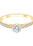 Solitaire Accompagné Serti Clos Diamant 0,45ct