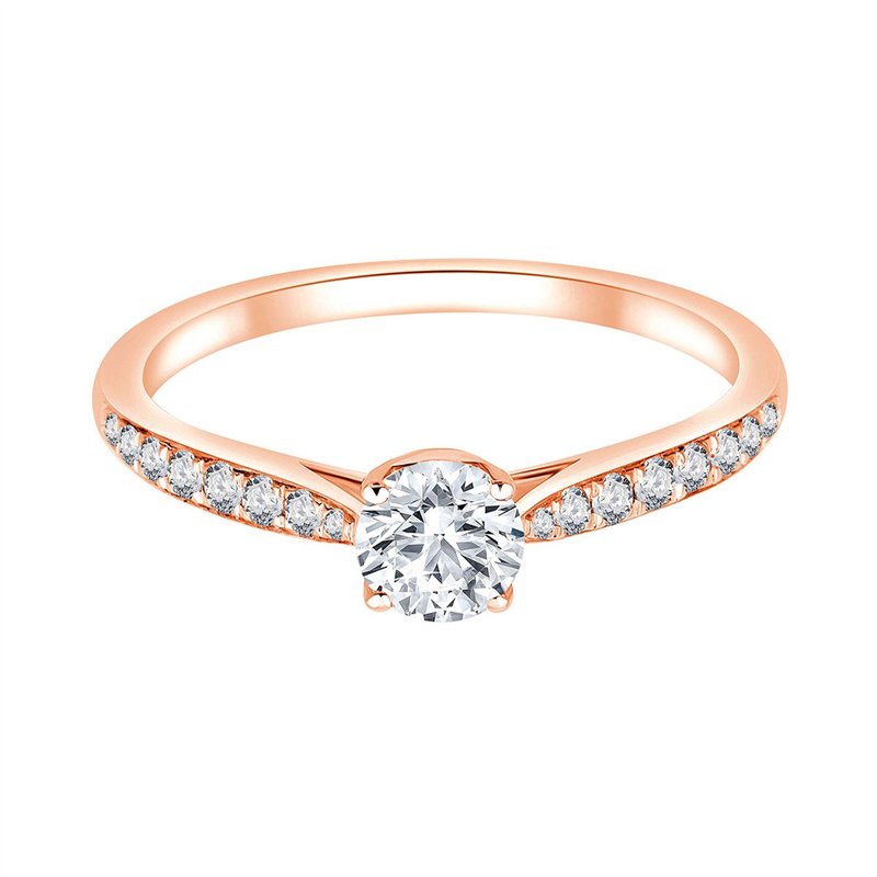 Solitaire Accompagné Serti Clos Diamant 0,45ct