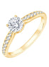 Solitaire Accompagné Serti Clos Diamant 0,65ct