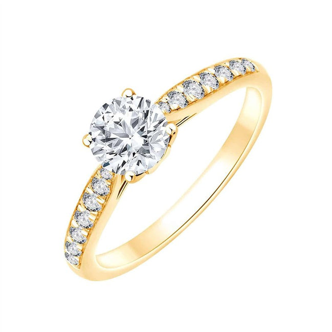 Solitaire Accompagné Diamant 0,88ct