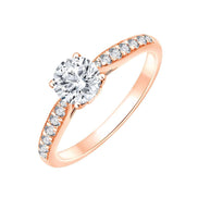 Solitaire Accompagné Diamant 0,88ct