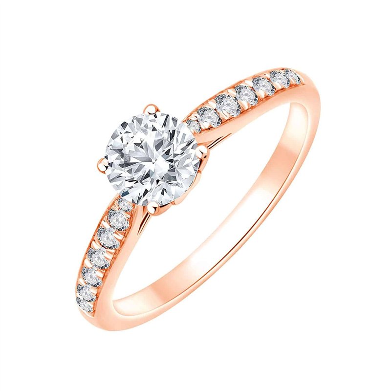 Solitaire Accompagné Diamant 0,88ct