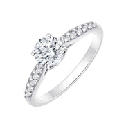 Solitaire Accompagné Diamant 0,88ct