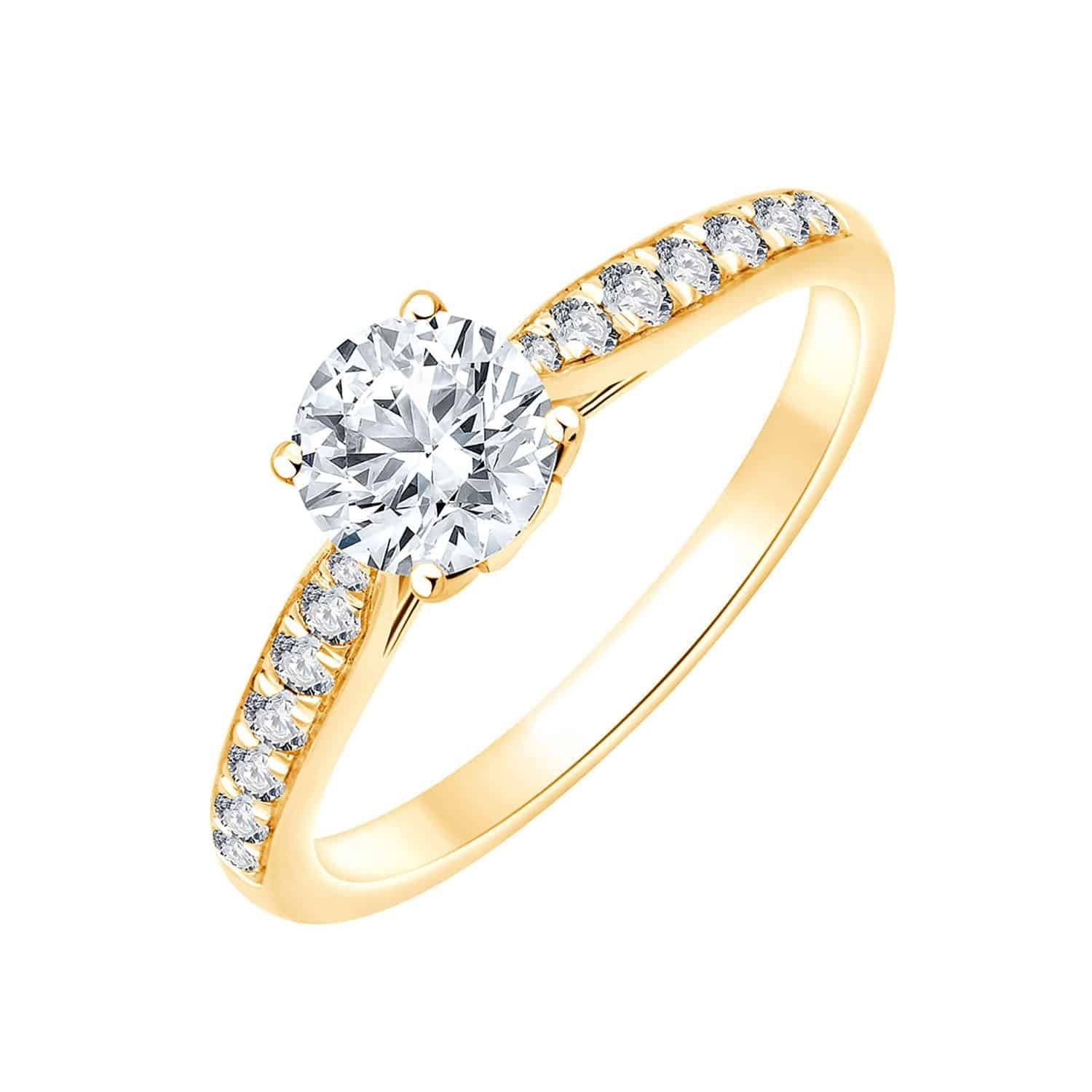 Solitaire Accompagné Diamant 0,88ct