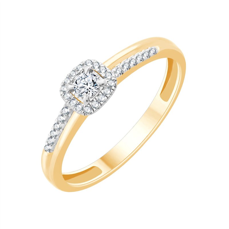 Solitaire Accompagné Diamant 0,12ct